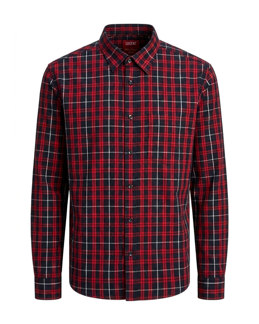 Red & Navy Check Shirt
