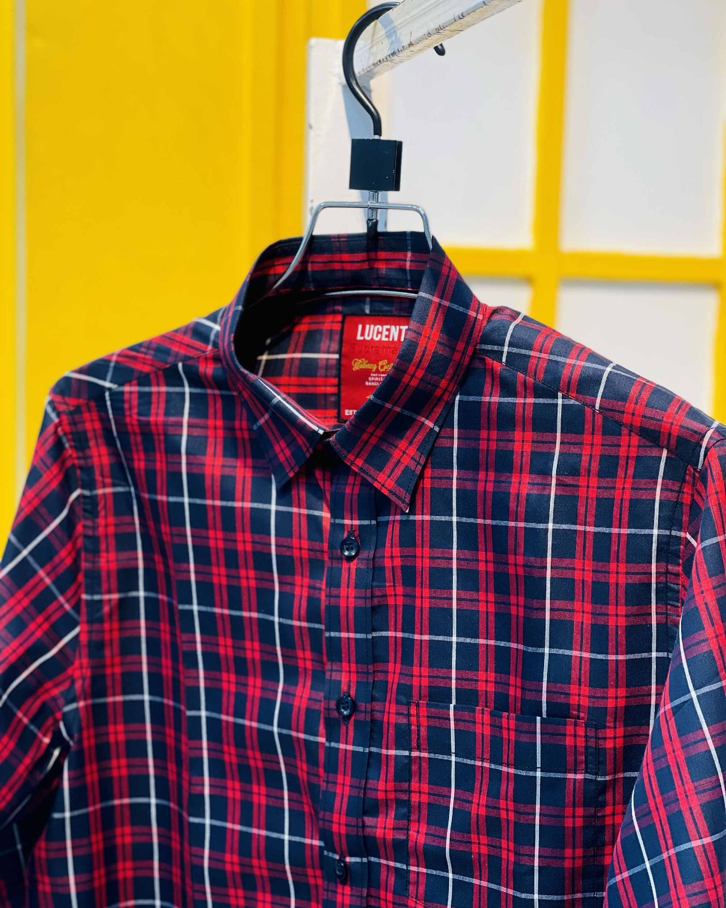 Red & Navy Check Shirt