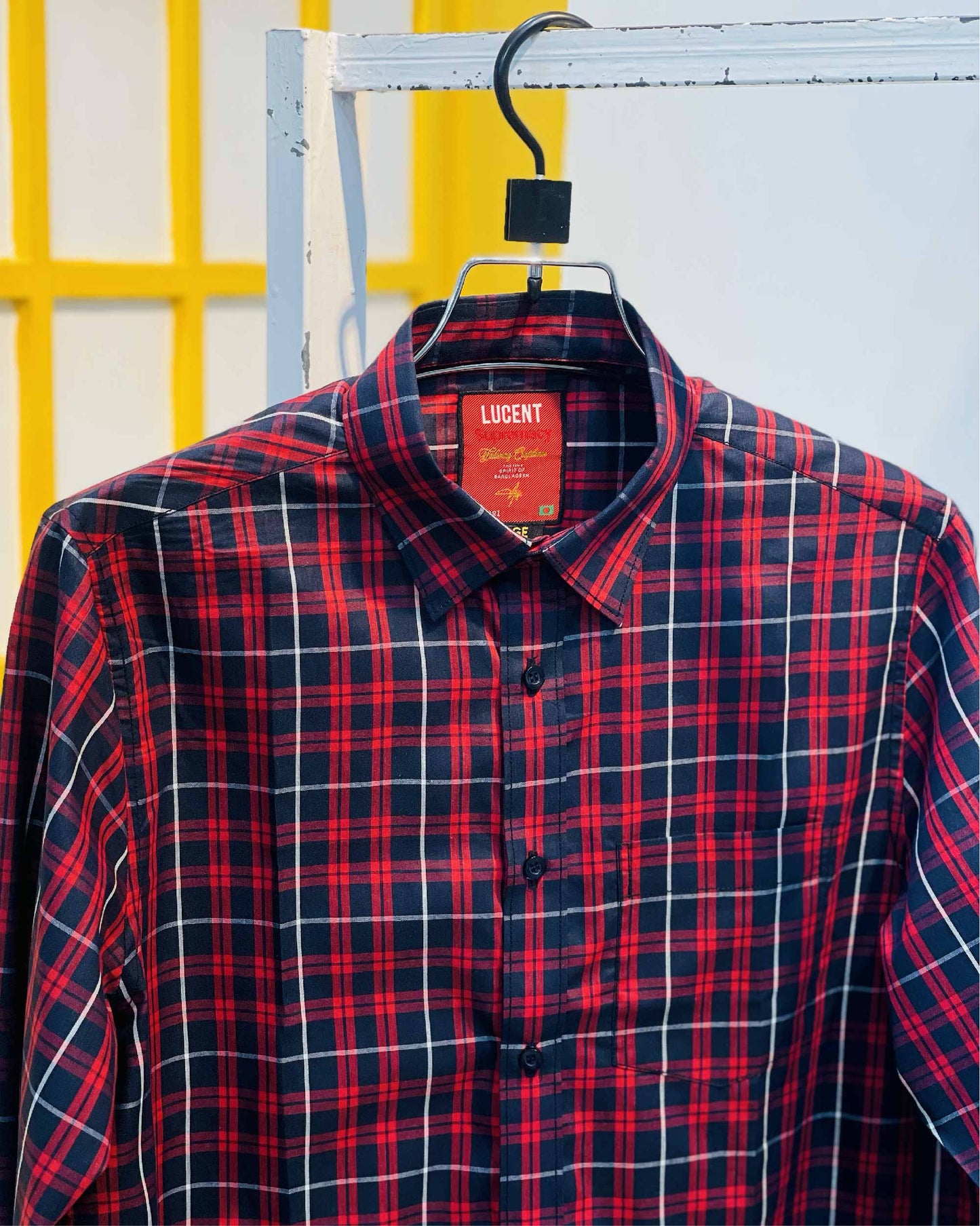 Red & Navy Check Shirt